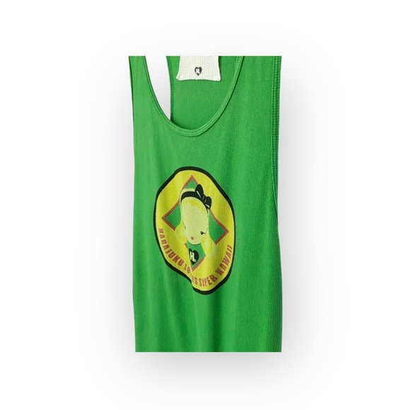 new Harajuku Lovers ❤︎ Gwen Stefani Face Graphic Tank Top ❤︎ Emerald Green ❤︎ XL - Picture 12 of 16